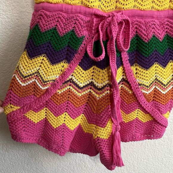 SPELL & THE GYPSY ZIGGY CROCHET ROMPER Rainbow Boho Retro Hippie Small New q16 - Picture 12 of 16